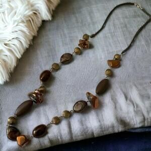 $5$ add on Women's Unbranded Bronze gold metallic Beaded Necklace